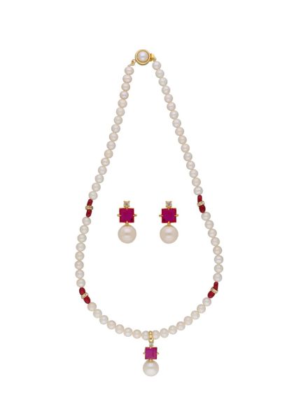 Jagdamba pearls sales necklace set