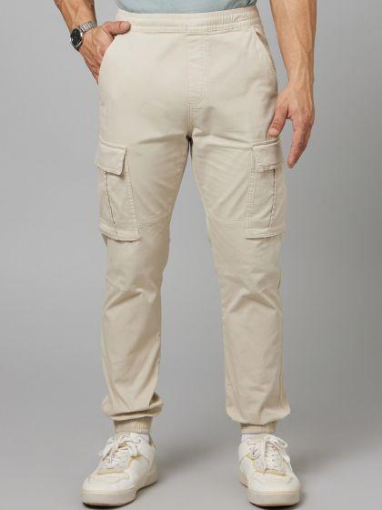 Buy RIG Men Tan Brown Regular Fit Solid Cargos  Trousers for Men 2171721   Myntra