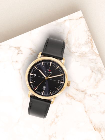Buy Tommy Hilfiger Men Charcoal Grey Textured Analogue Watch