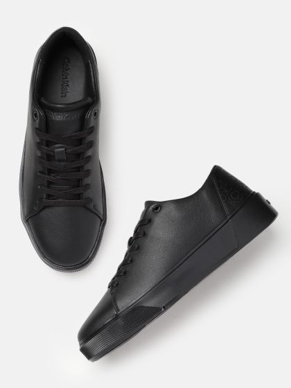 Buy Calvin Klein Men Solid Leather Regular Sneakers Casual Shoes