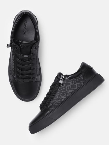 Calvin klein 205w39nyc striped store leather & suede sneakers