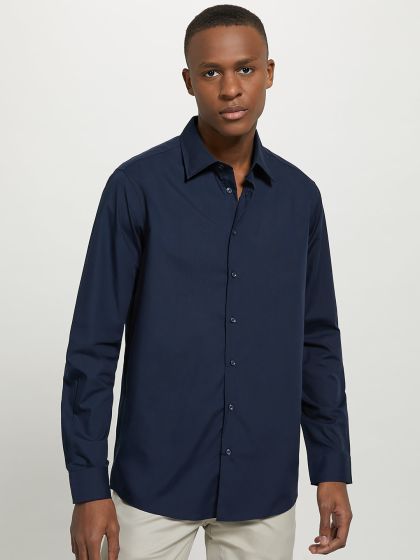 Louis Philippe Cotton Long Sleeve Casual Button-Down Shirts for
