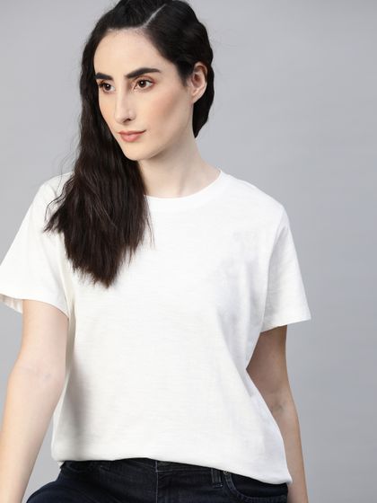 myntra white t shirt