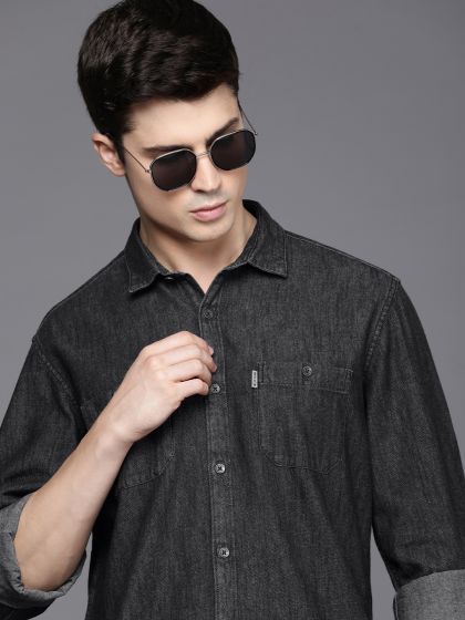 Louis philippe shop denim shirts