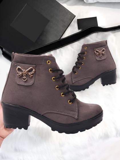 Buy El Paso Women Mid Top Platform Heeled Desert Boots Boots for