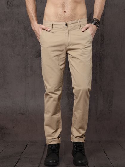 Slim Fit Cotton twill trousers  Light grey  Men  HM IN