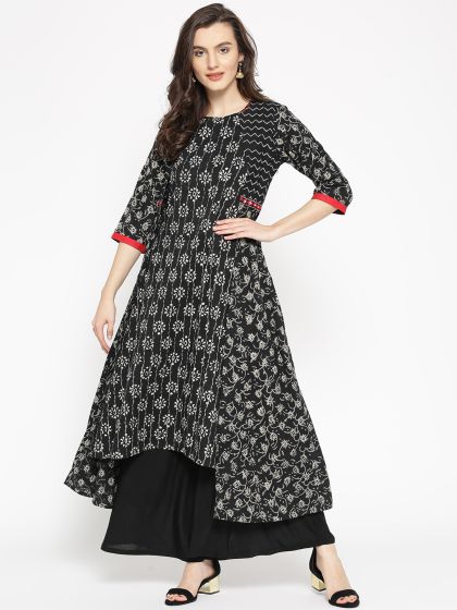 Buy Fabindia White Chikankari Embroidered Anarkali Kurta Kurtas