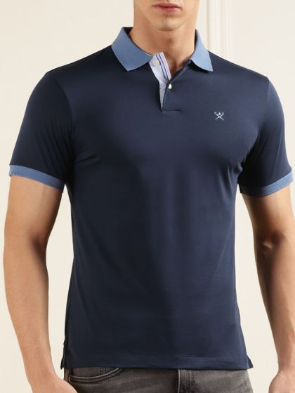 Buy HACKETT LONDON Polo Collar Slim Fit Cotton T Shirt Tshirts