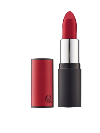 Buy The Body Shop Colour Crush Glitter Lipstick Scarlet Sunrise 802 3g Lipstick For Women 9485727 Myntra