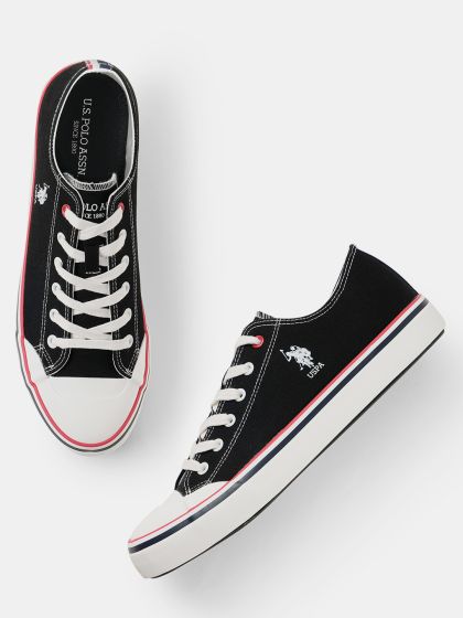 Buy U.S. Polo Assn. Men Mid Top Canvas Sneakers Casual Shoes for