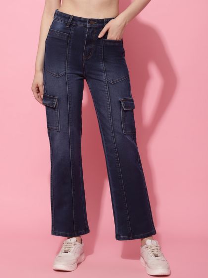 Side stripe jeans myntra cheap