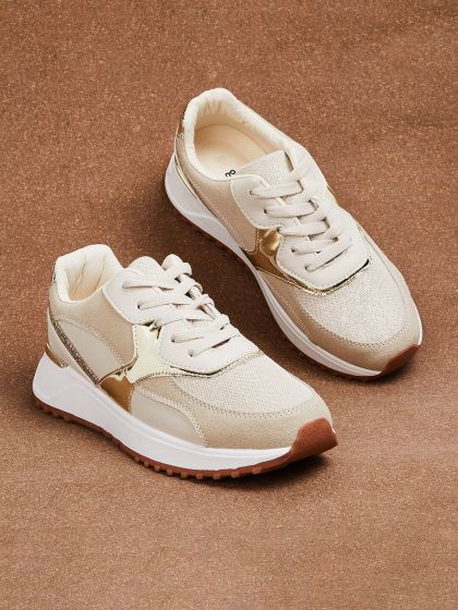 Buy Ginger By Lifestyle Women Printed Contrast Sole Sneakers