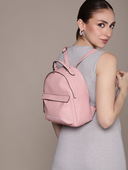 Buy Allen Solly Women Olive Green Solid Backpack Backpacks for