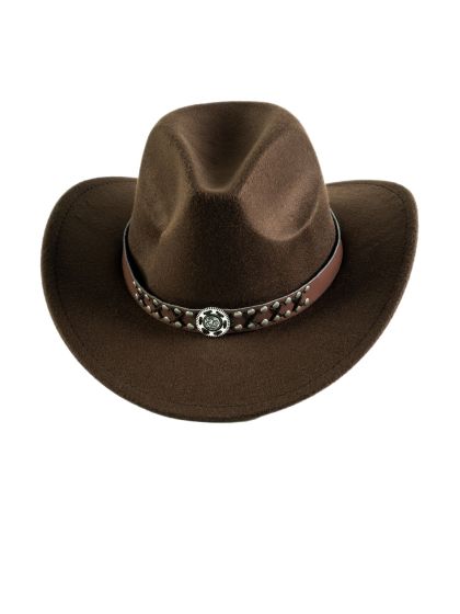 Buy The Tie Hub Black Cowboy Solid Fedora Hat - Hat for Men 20046152