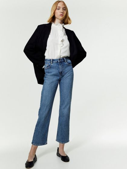 Slim Mom High Ankle Jeans