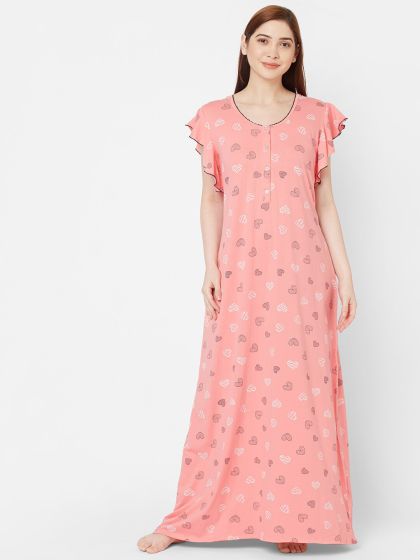 Buy Sweet Dreams Blue White Floral Printed Pure Cotton Maxi