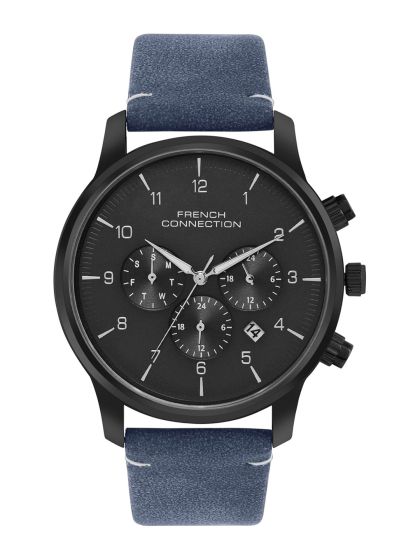 French connection store watch leather strap