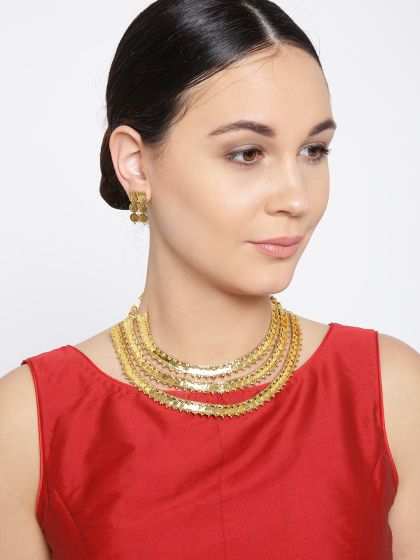 Buy JOKER WITCH Gold Plated Layered Jewellery Set Jewellery