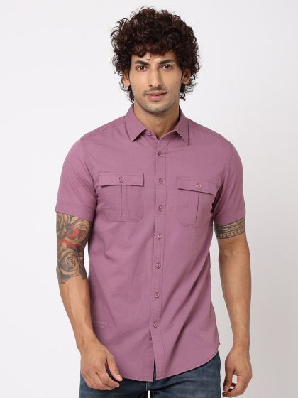 Buy CESARI LONDON Men Purple Premium Checked Casual Shirt - Shirts for Men  25938796