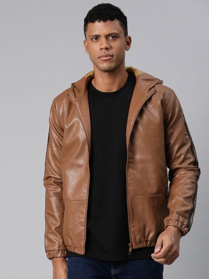 Buy Jack Jones Men Black Solid Goat Leather Jacket Jackets for