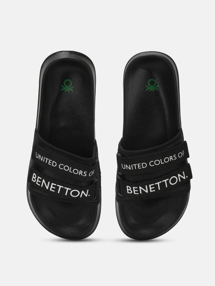 Buy United Colors Of Benetton Men Black White Brand Logo Print