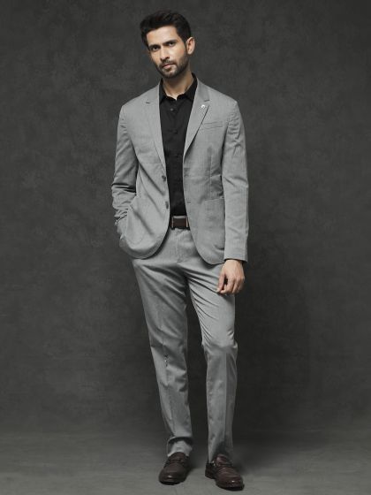 Buy Peter England Men Black Solid Slim Fit Single Breasted Blazer