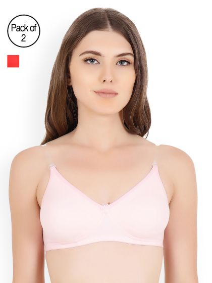 Buy Clovia Pink Solid Polycotton Tube Bra Online at Best Prices in