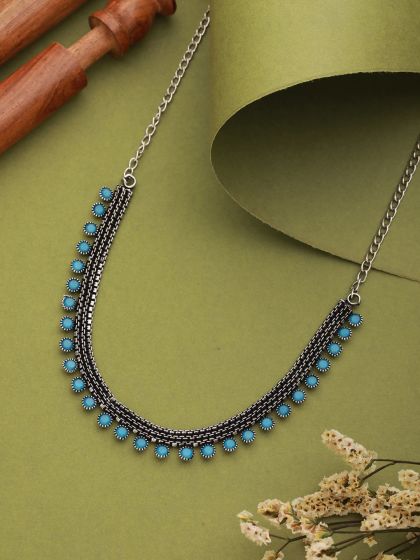 Myntra 2025 oxidised necklace