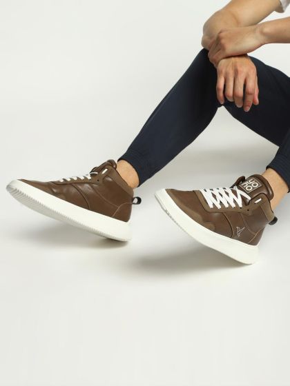 Buy Puma Men Taupe Streetballer Mid Zipper Sneakers Casual Shoes