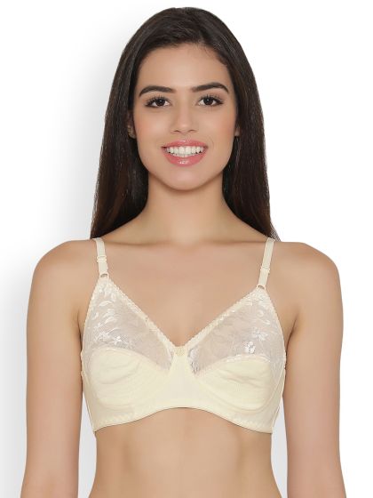 Buy Clovia Cotton Rich Non Padded Sexy Bra With Lace In Wine Color - Bra  for Women 957901