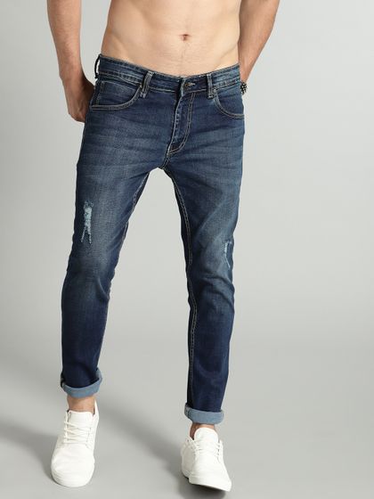 Buy Jack \u0026 Jones Men Blue Erik Anti Fit 