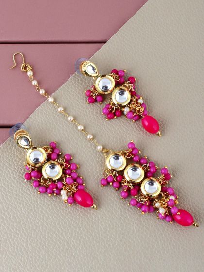 Maang tikka online with earrings myntra