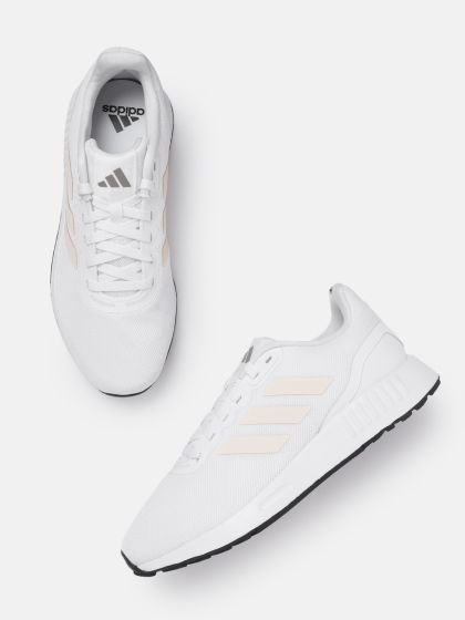 Buy ADIDAS Men White Green Woven Design Perforated Pureboost 22