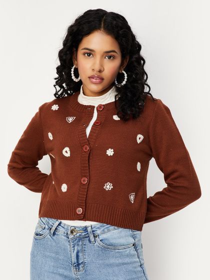 Acrylic cardigan sweater shop