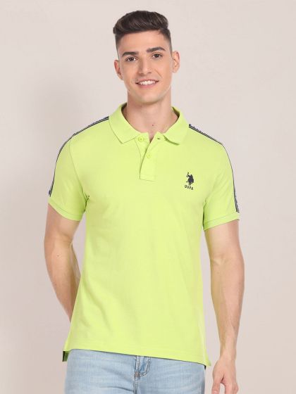 Lime green polo shirt online