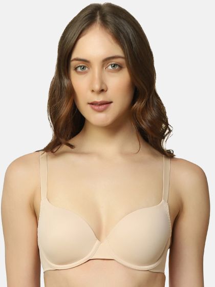 Amante Lace Dream Lightly Padded Wired Lace Bra-Nude (38C)