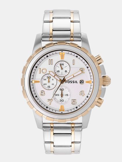 Fossil Men White Dial Chronograph Watch 