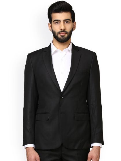 Buy Raymond Men Black Slim Fit Single