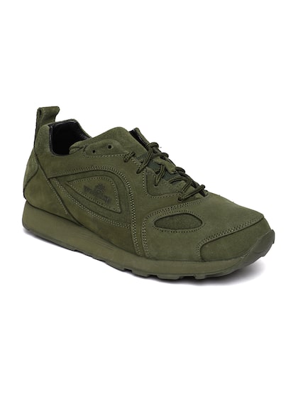 Buy Woodland Men Olive Green Sneakers 