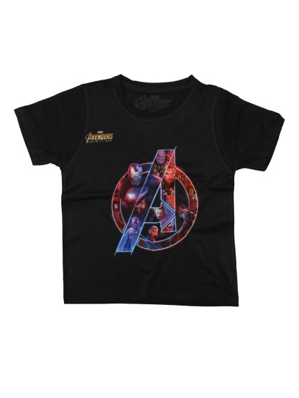 Buy Marvel By Wear Your Mind Boys Black Printed Round Neck T Shirt