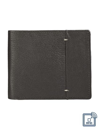 RedTape Men Navy Leather Two Fold RFID Wallet