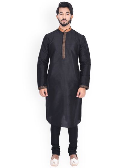 Buy Manyavar Men Black Kurta Churidar Kurta Sets For Men 1845512 Myntra Manyavar is a one stop store for grooms and men of the family for functions big and small. manyavar