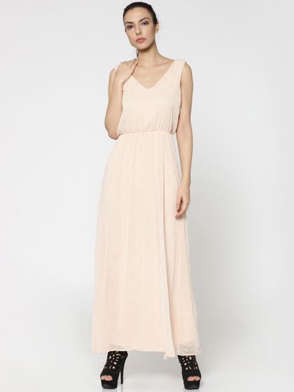 Myntra peach dress clearance