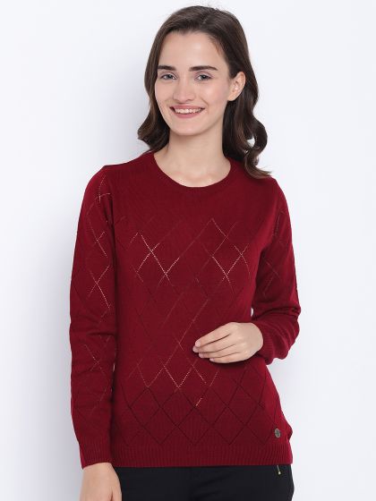 Wine colour sweater