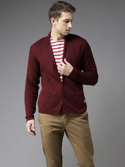 mens camel cardigan