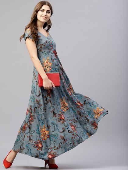 aks maxi dress myntra