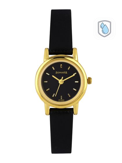 Buy Sonata Women Black Dial Watch 87001NL01 Watches for Women