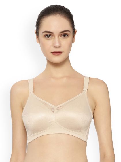 Buy Triumph Doreen Wireless Non Padded Full Coverage Support Big-Cup  Classics Bra - Brown Online