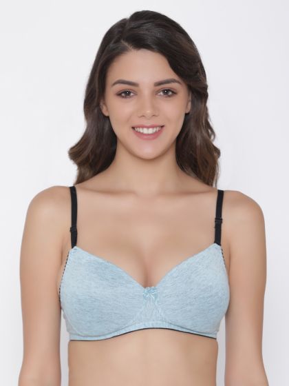 3-Pack T-shirt Bras Grey Underwired Lightly Padded Cotton Rich