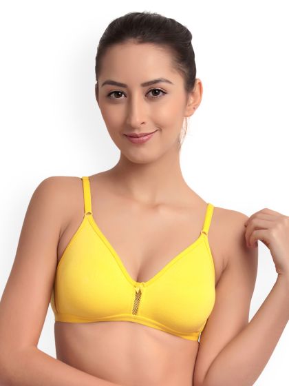 Souminie Yellow Soft Fit Non-padded Bra